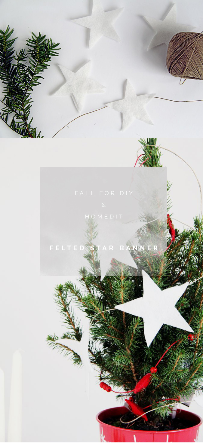 Fall For DIY & Homedit Felted Star Banner tutorial