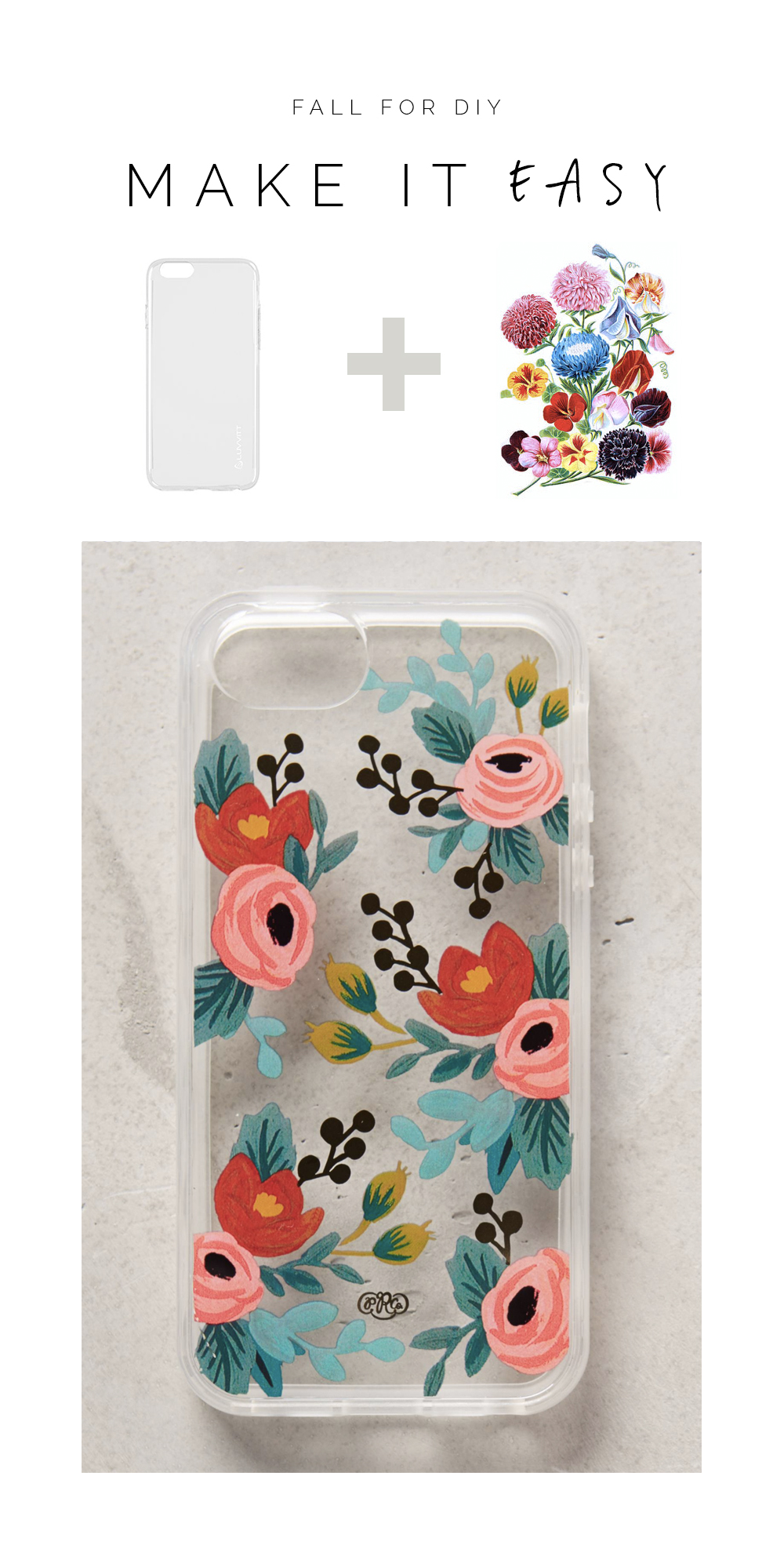 Make it Easy Floral Tattoo Phone Case for Christmas Fall For DIY