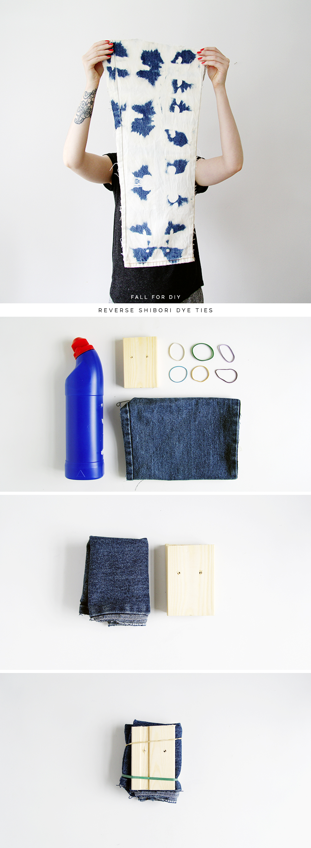 How to Reverse Indigo Shibori / Tie Dye