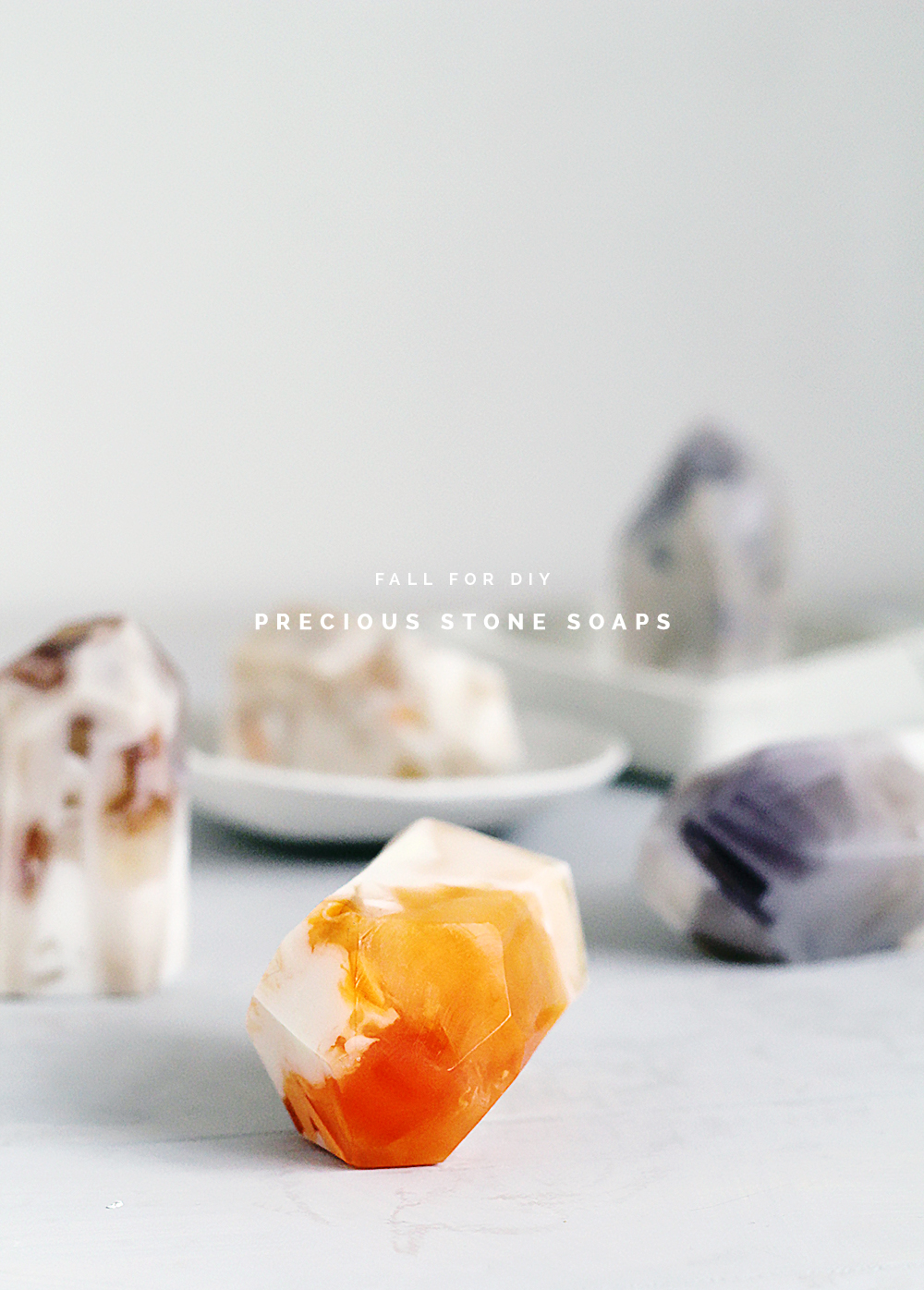 DIY Semi Precious Stone Soaps