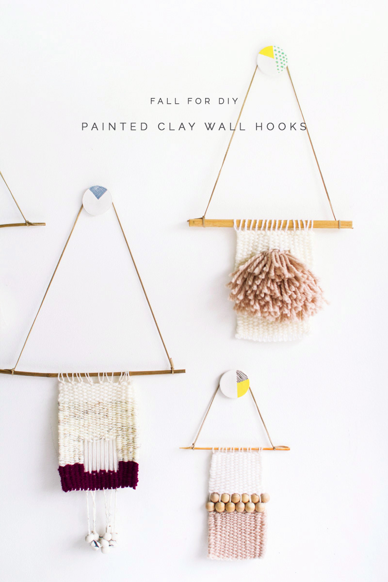 Fall For DIY | DIY Painted Clay Wall Hooks Tutorial