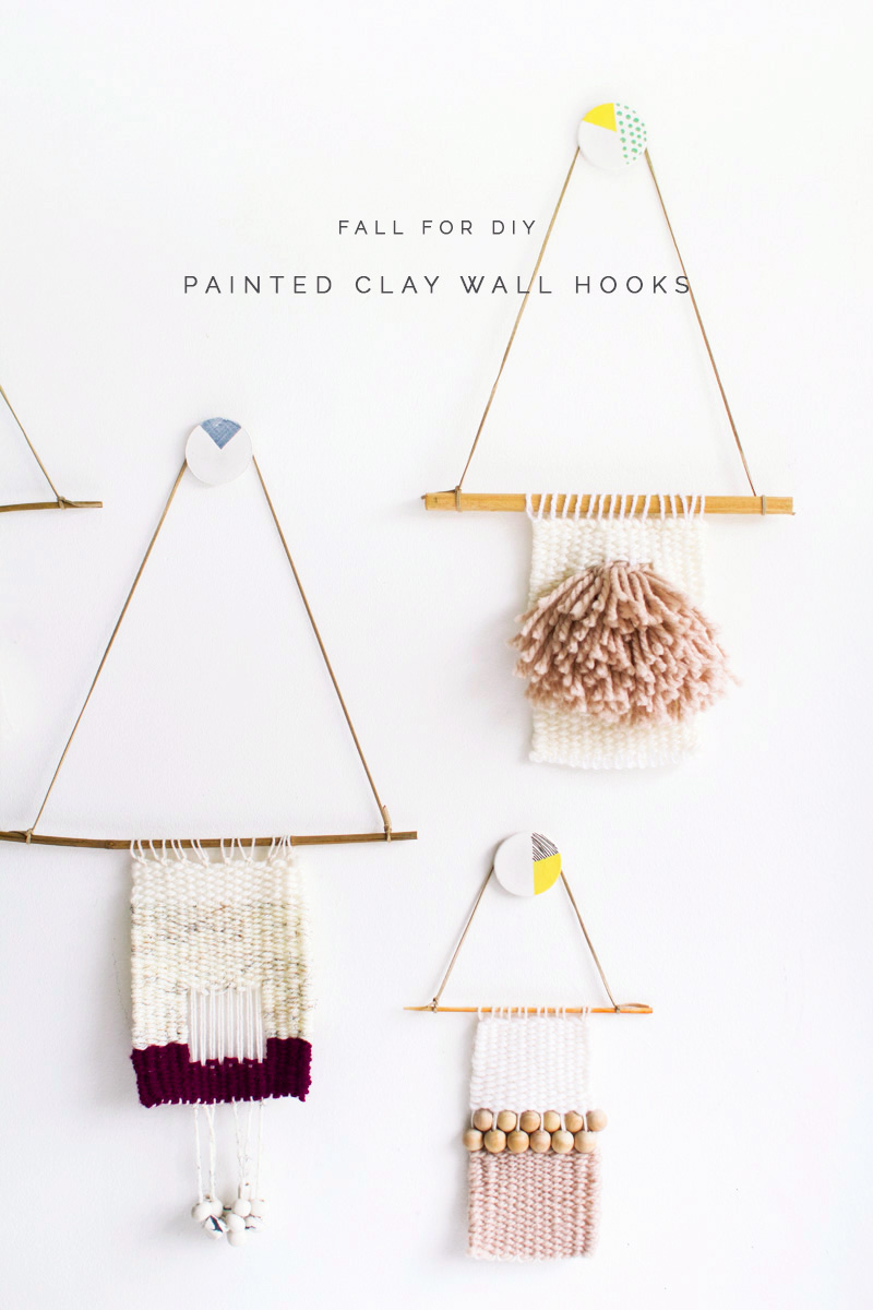 DIY Painted Clay Wall Hooks Fall For DIY