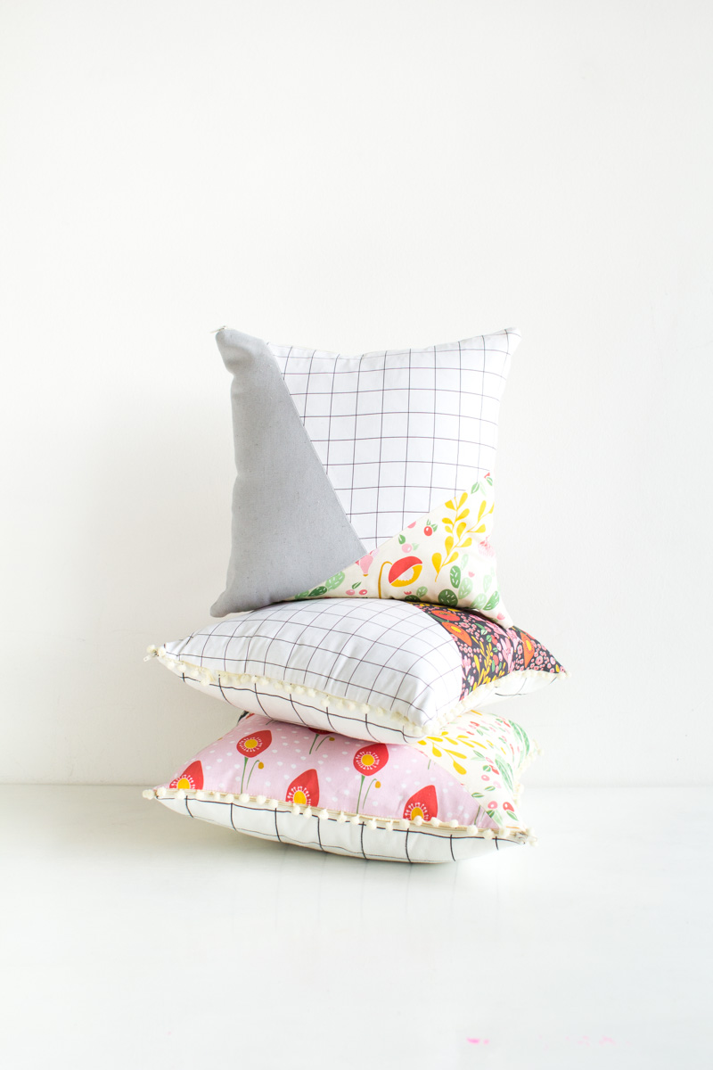 Pattern Blocked Pillow | Fall For DIY