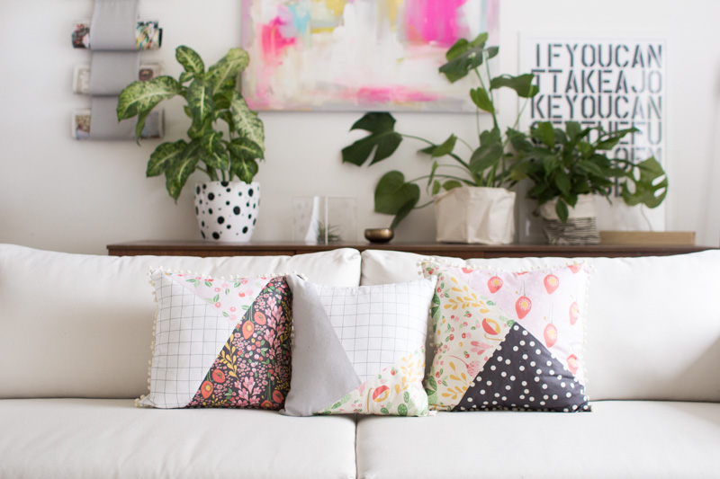Pattern Blocked Pillow | Fall For DIY