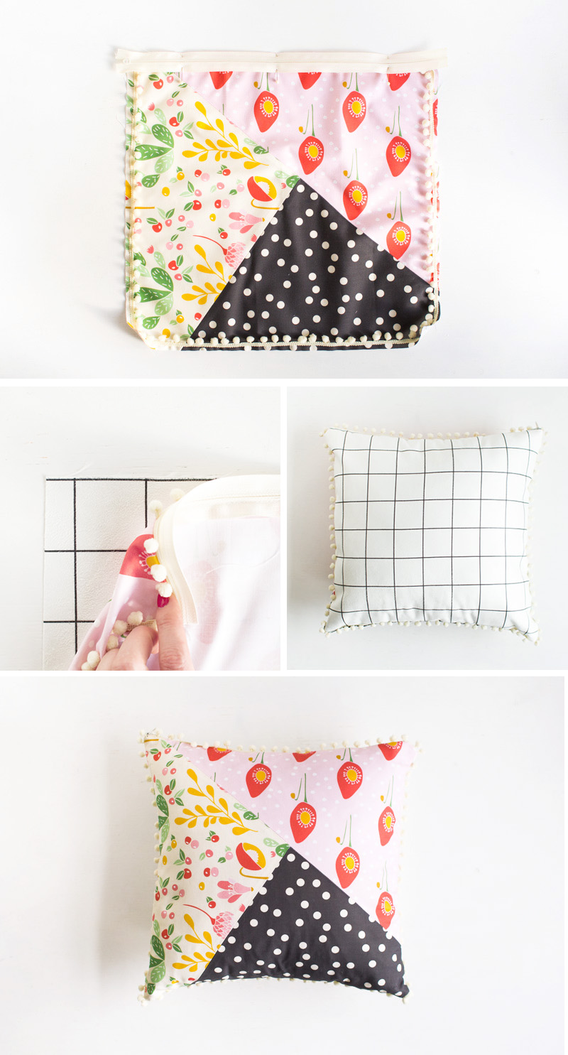 Pattern Blocked Pillow Steps 3 | Fall For DIY