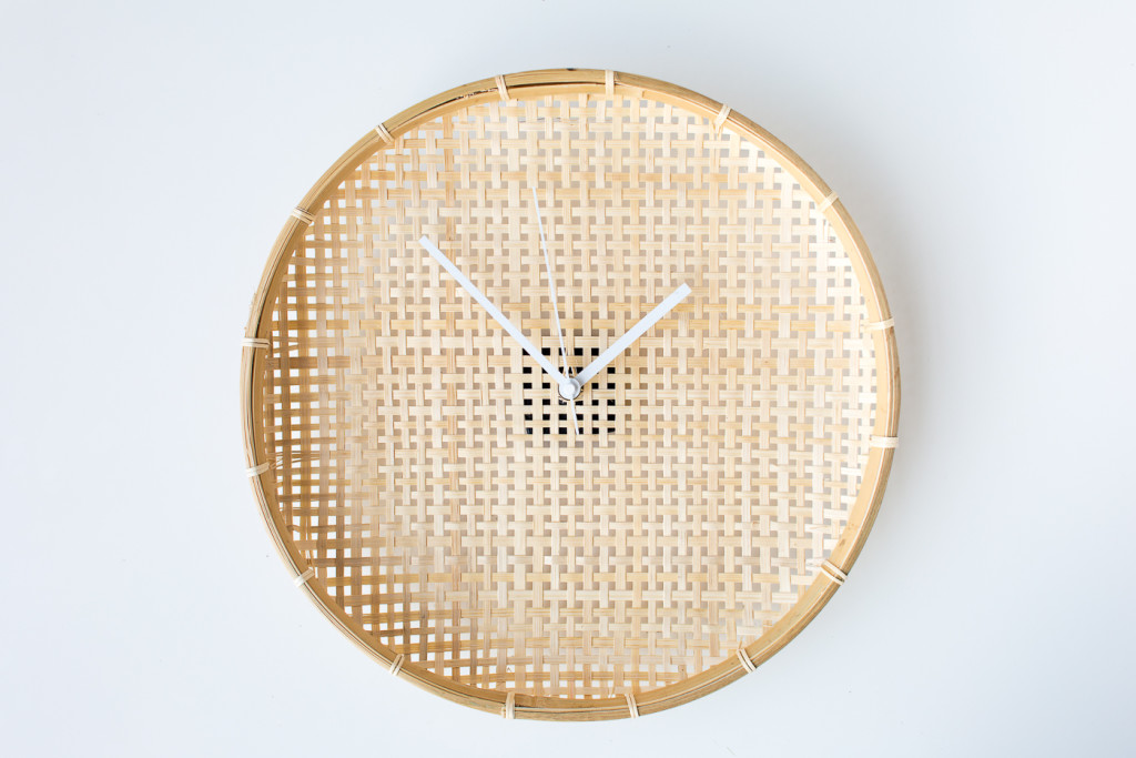 Make a DIY Embroidered Basket Clock-5