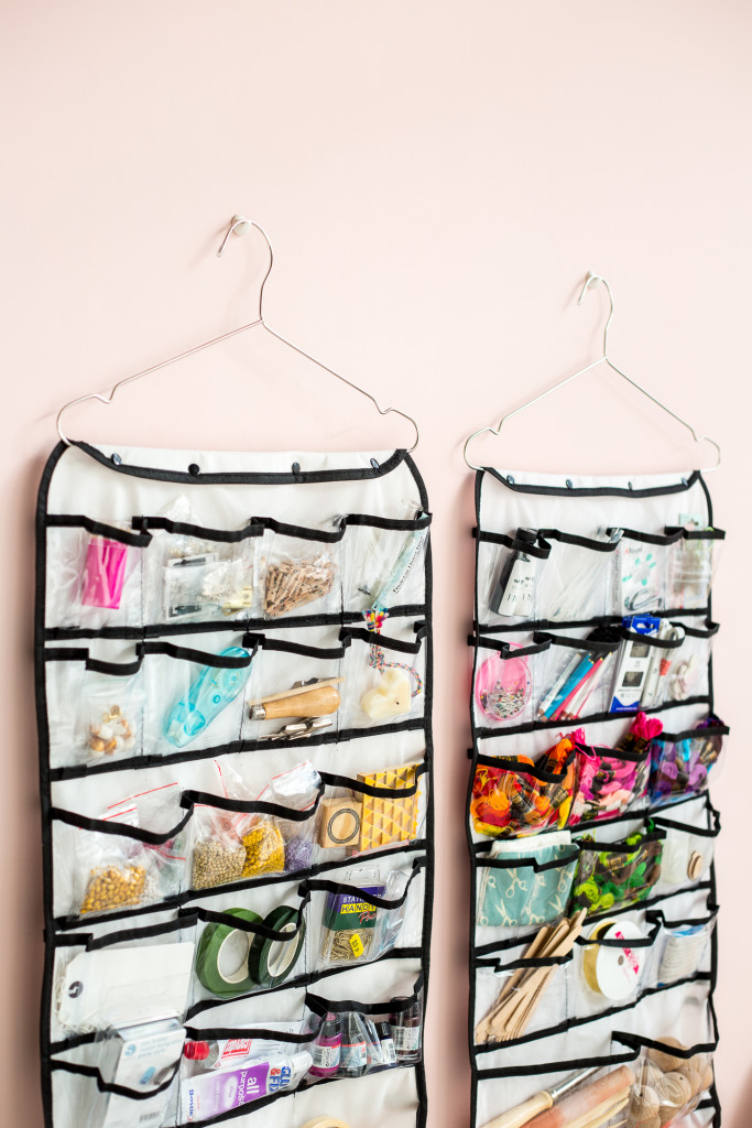 Organising your craft space | how to use hanging storage to stay tidy-4