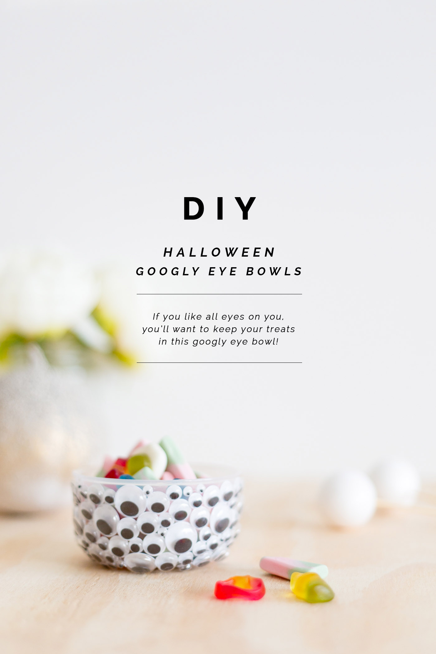 DIY Halloween Googly Eye Bowls | @fallfordiy