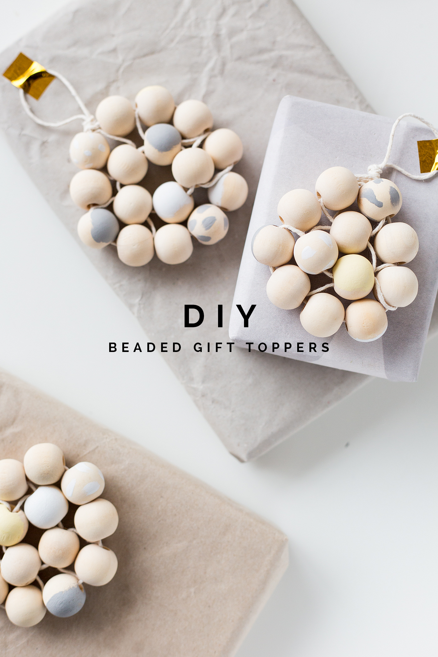 DIY Beaded Gift Toppers with Dulux | @fallfordiy