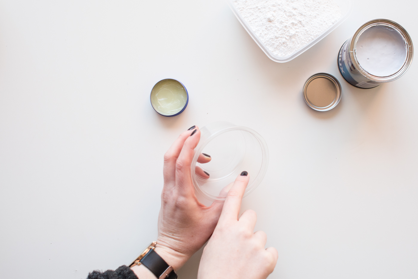 DIY Paint Dyed Plaster Candle Holder