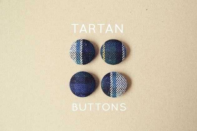 Tartan buttons