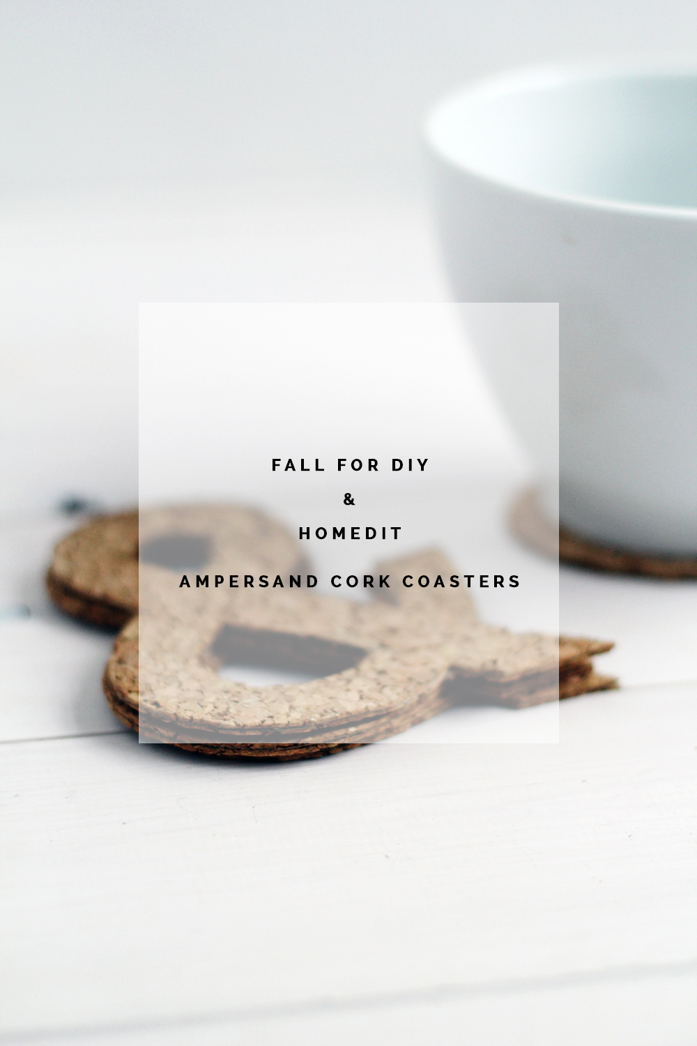 Fall For DIY & Homedit Ampersand Cork Coasters portrait