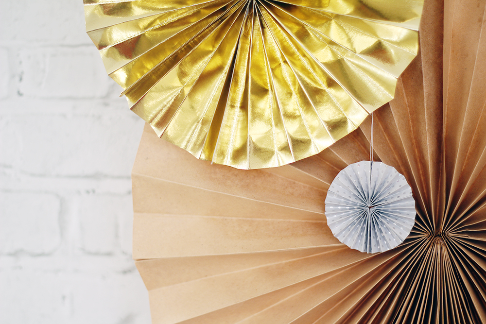 Fall For DIY Paper Fans Tutorial close up