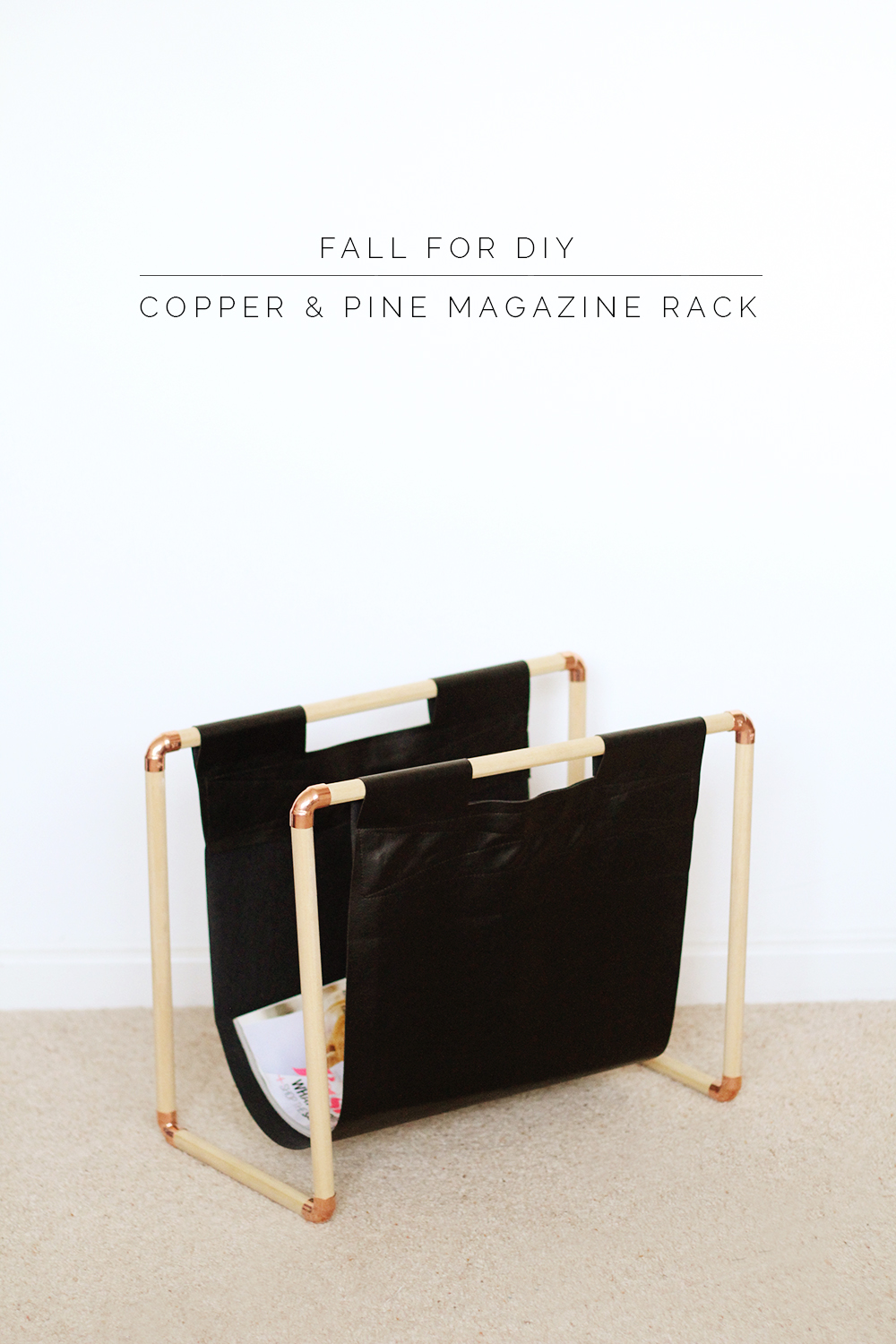 DIY Copper Magazine Rack