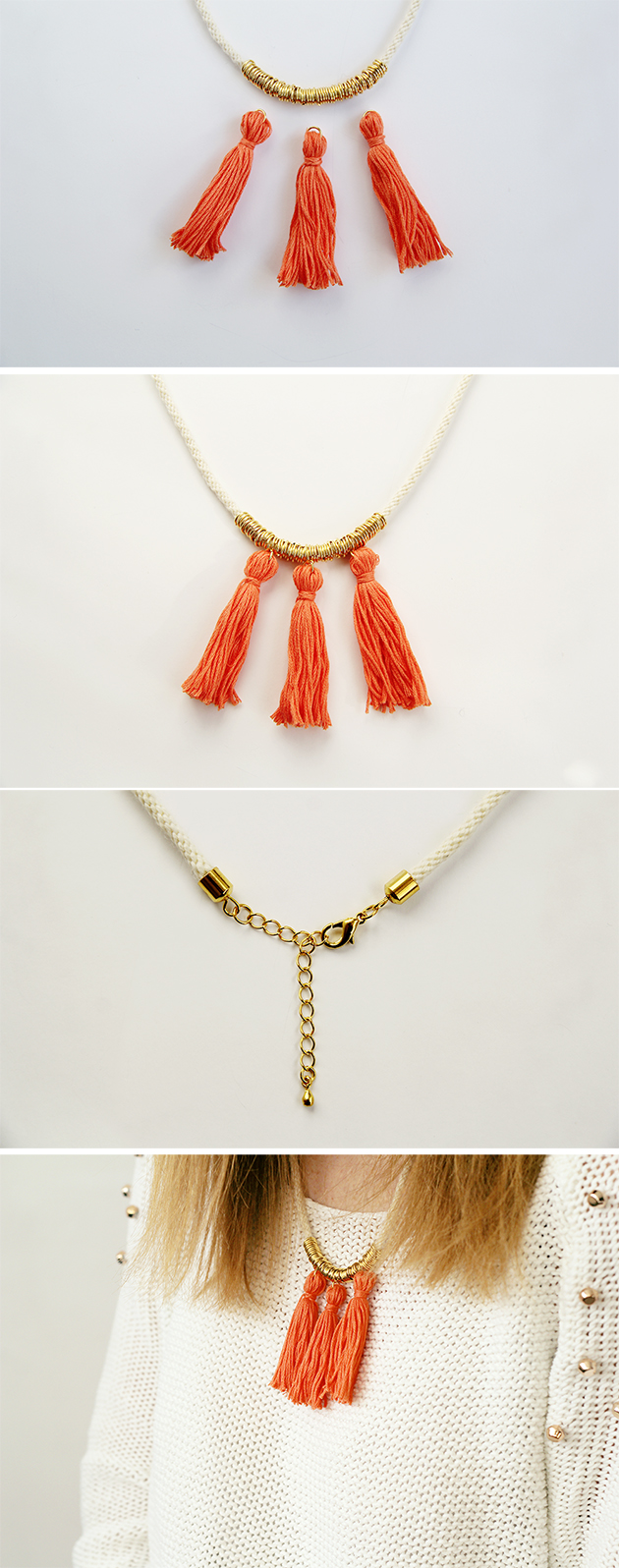 How to Make DIY Tassels for Jewelry from Wire and Cotton by Denise