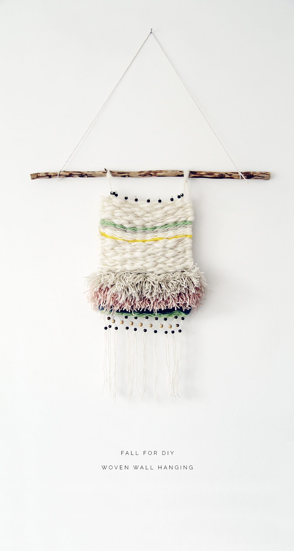 How to make a woven discount wall hanging without a loom