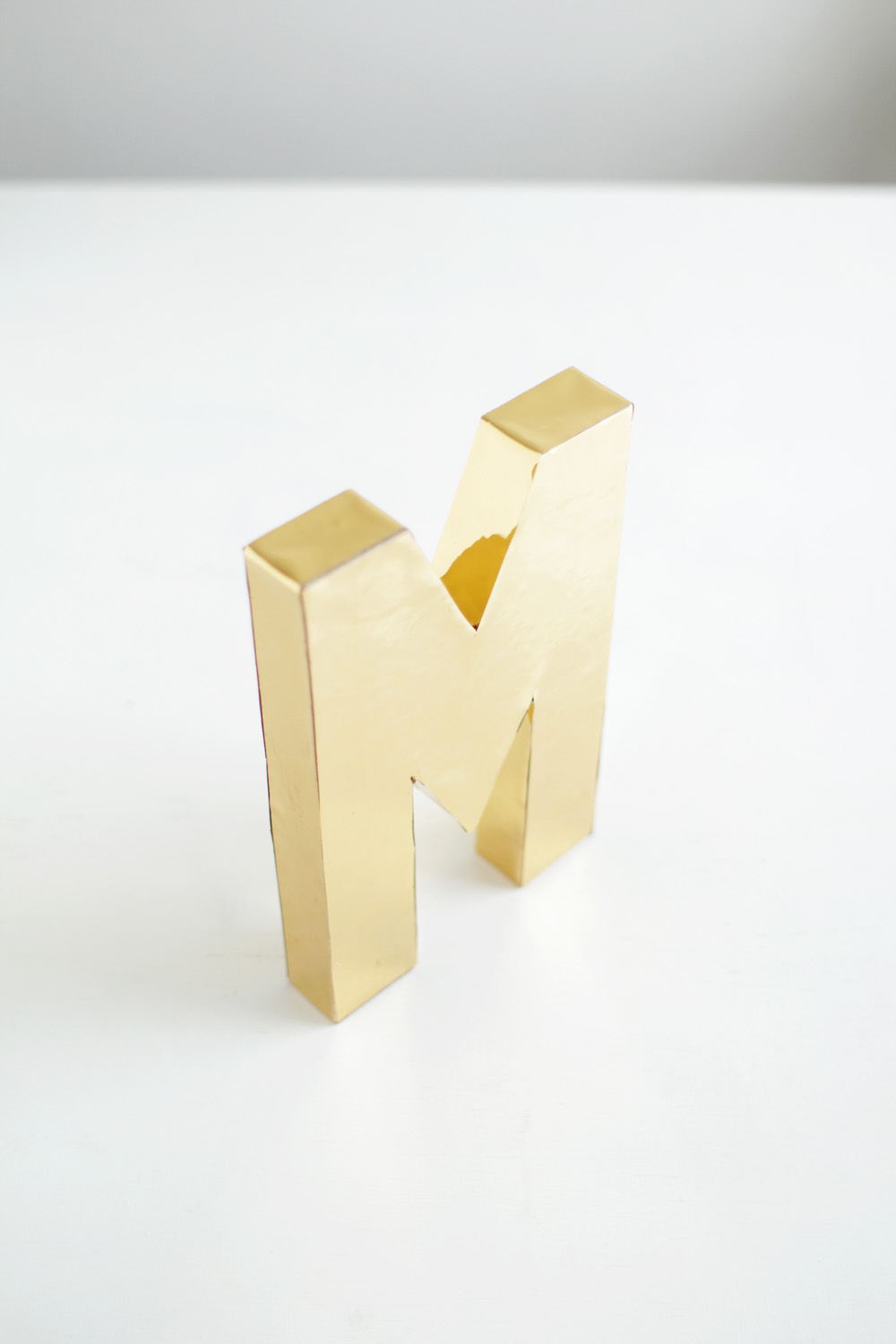 DIY Solid Gold Letters