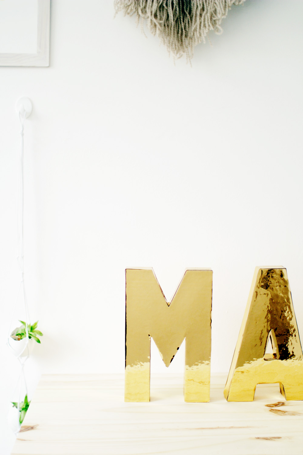 DIY Solid Gold Letters