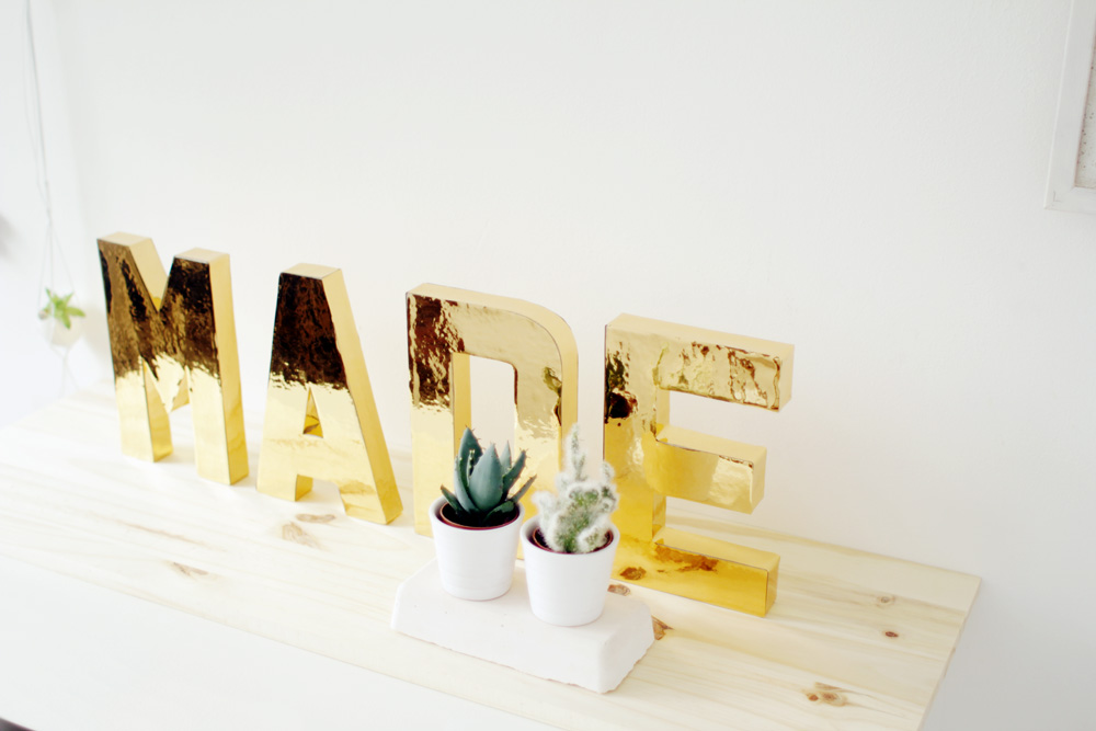 Fall For DIY Gold Letters 9