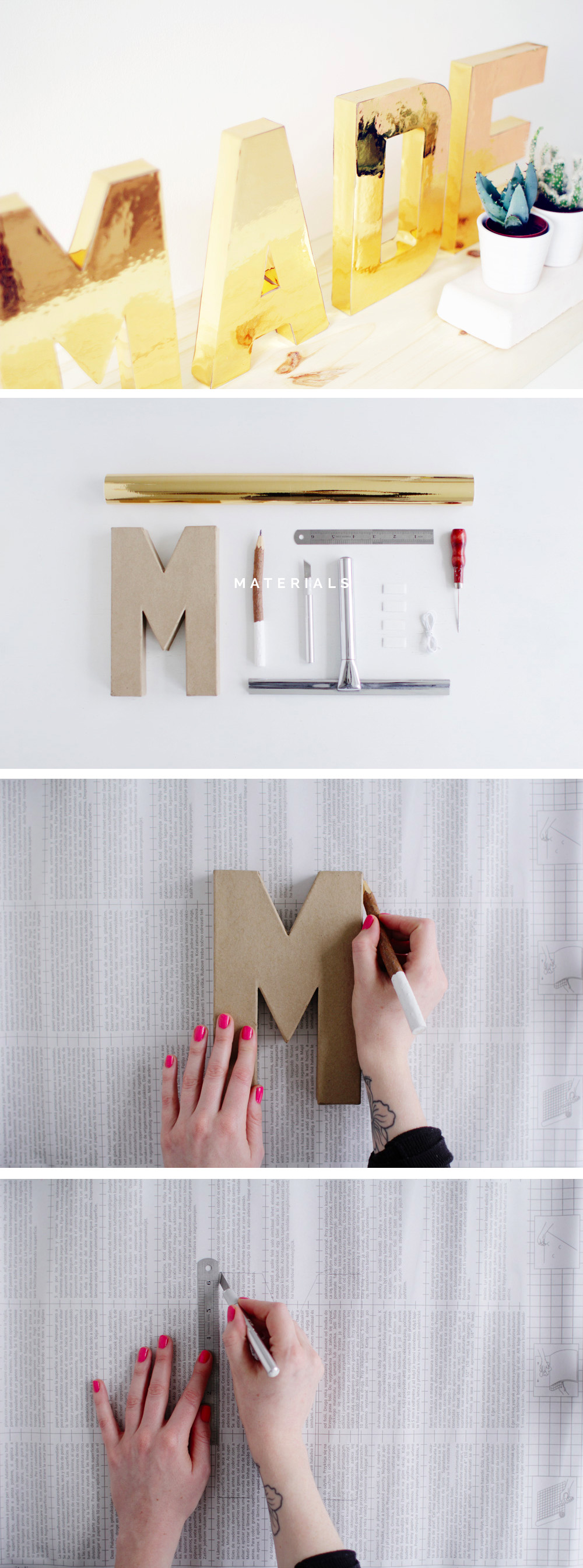 Fall For DIY Gold Letters Tutorial steps 1