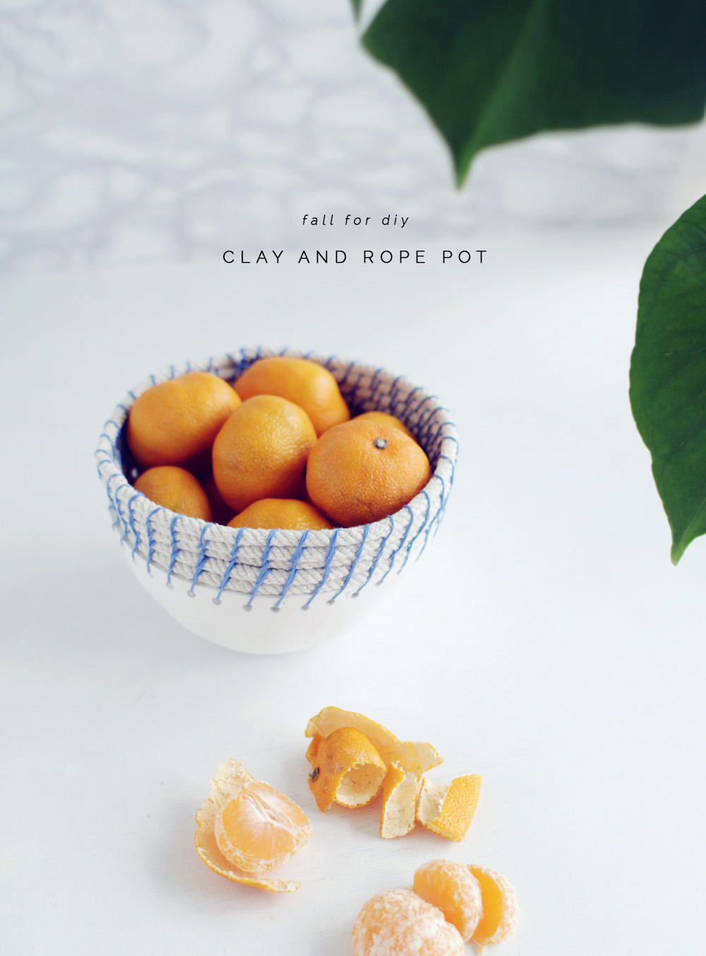 Fall For DIY Clay and Rope Pot tutorial