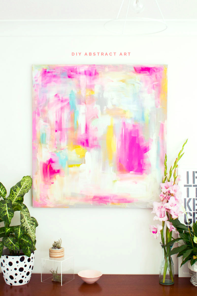 diy abstract painting canvas