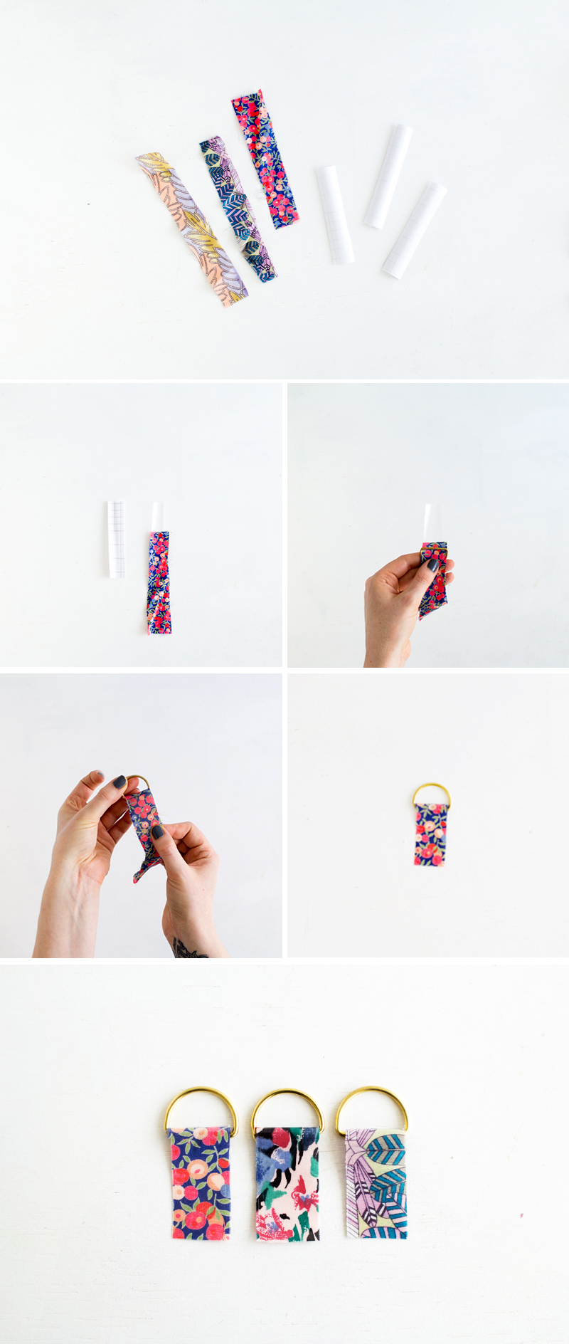 DIY Contact Paper Keyrings