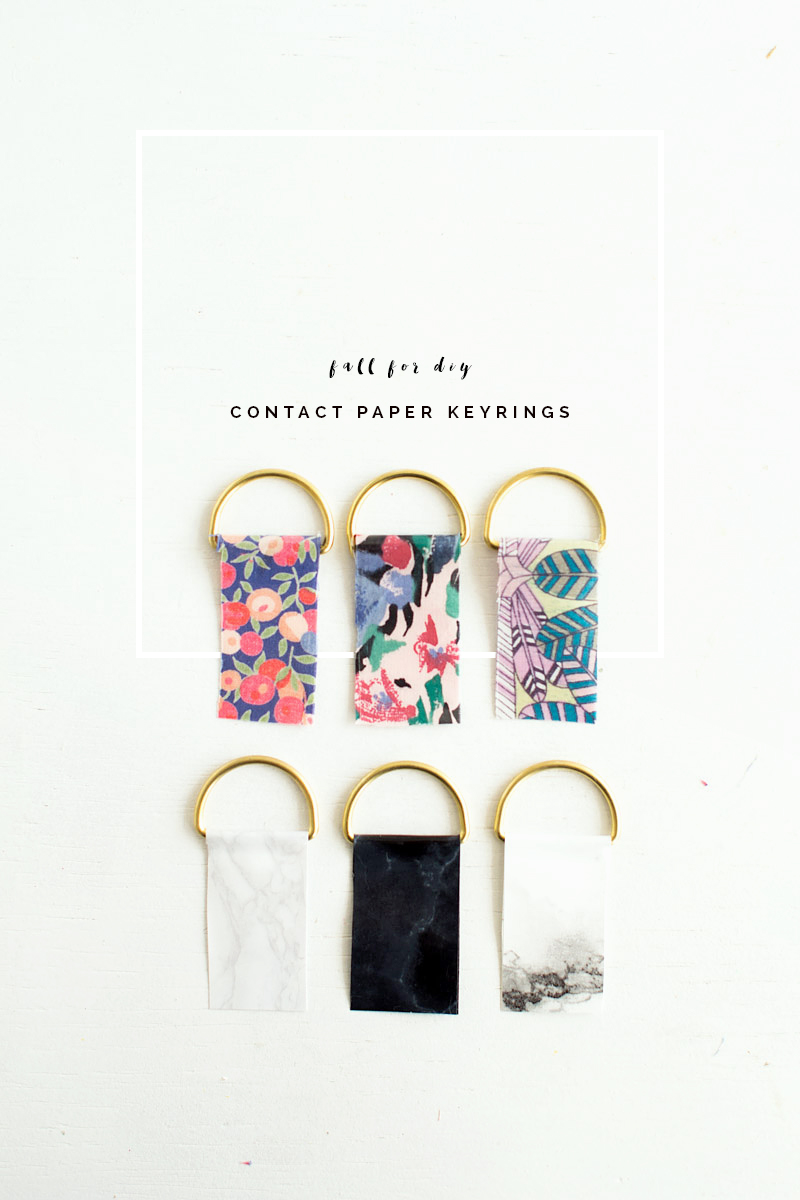 DIY Contact Paper Keyrings