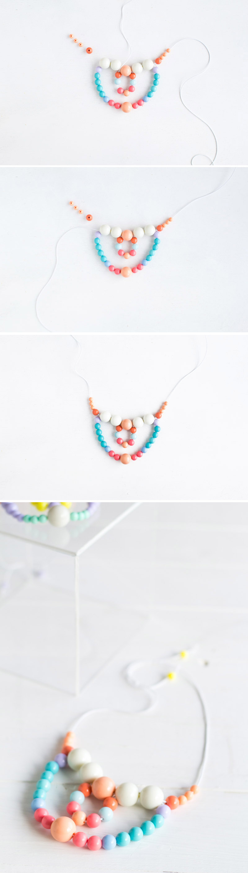 Beaded Necklace tutorial | Fall For DIY steps