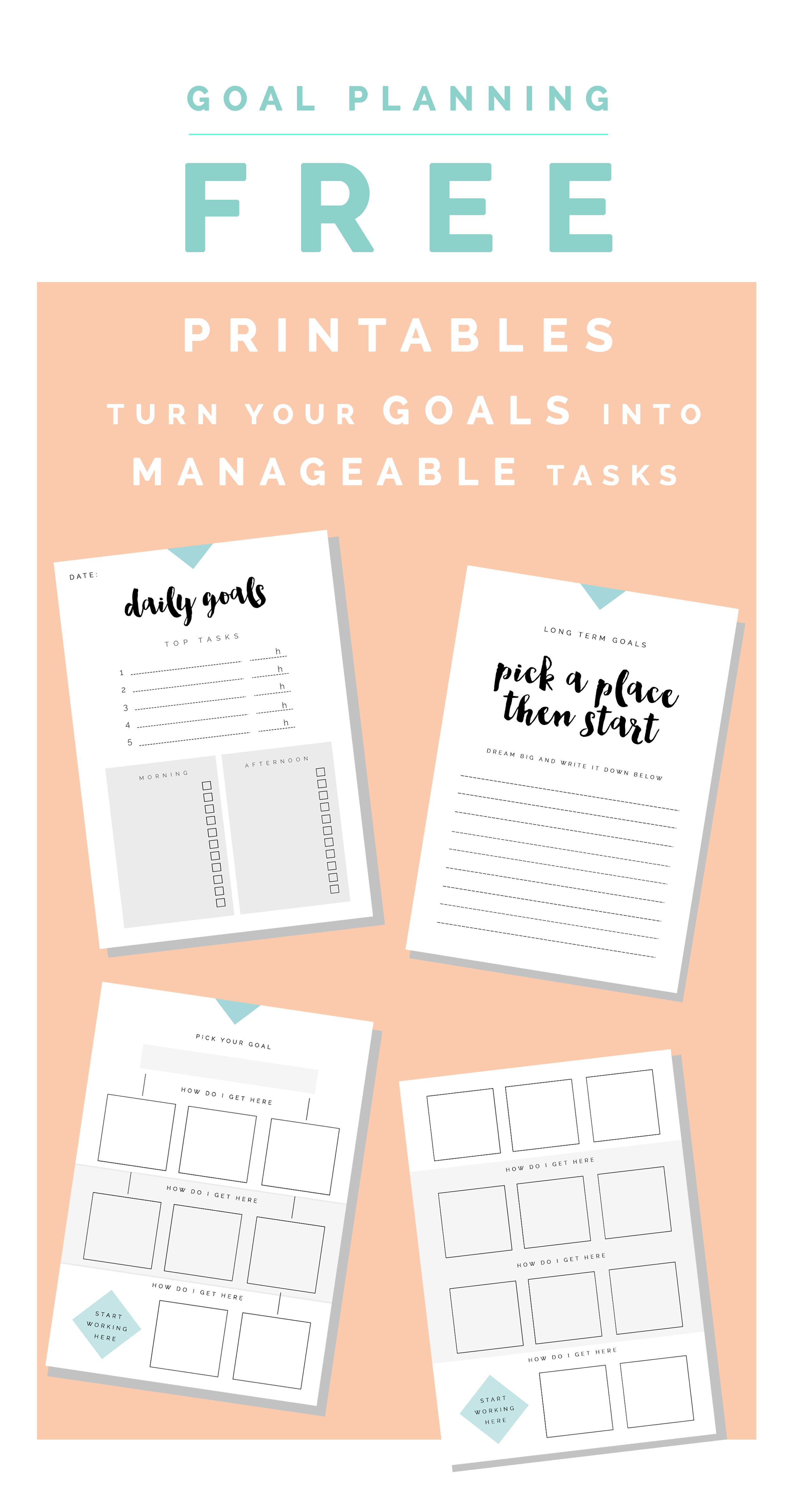 Goal Planning Free Printables | Fall For DIY