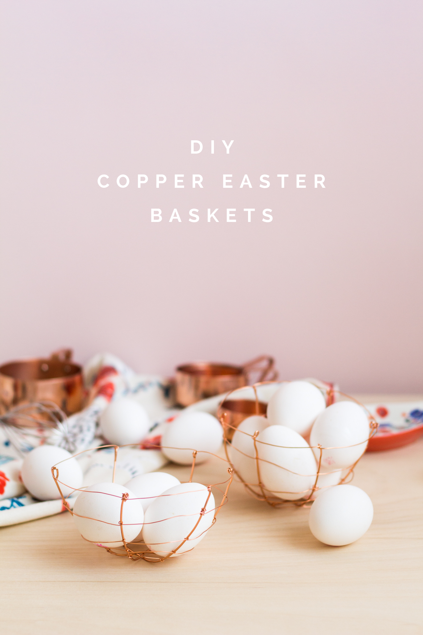 DIY Copper Wire Easter Egg Baskets tutorial | @fallfordiy