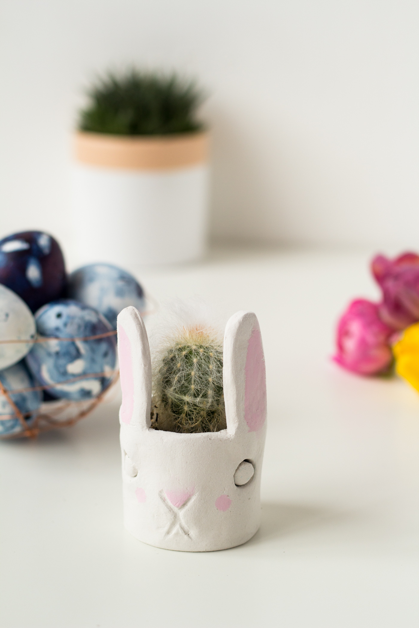 DIY Mini Cacti Bunny Planter | @fallfordiy-23