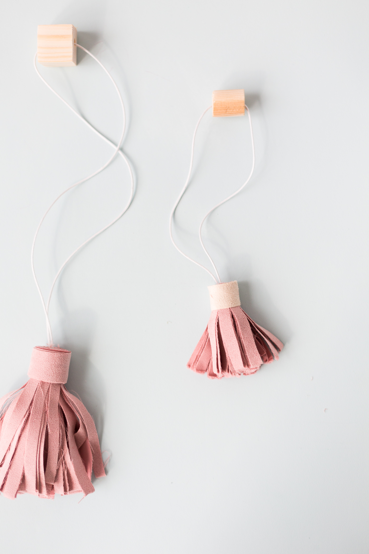 DIY Hanging Suede Tassels