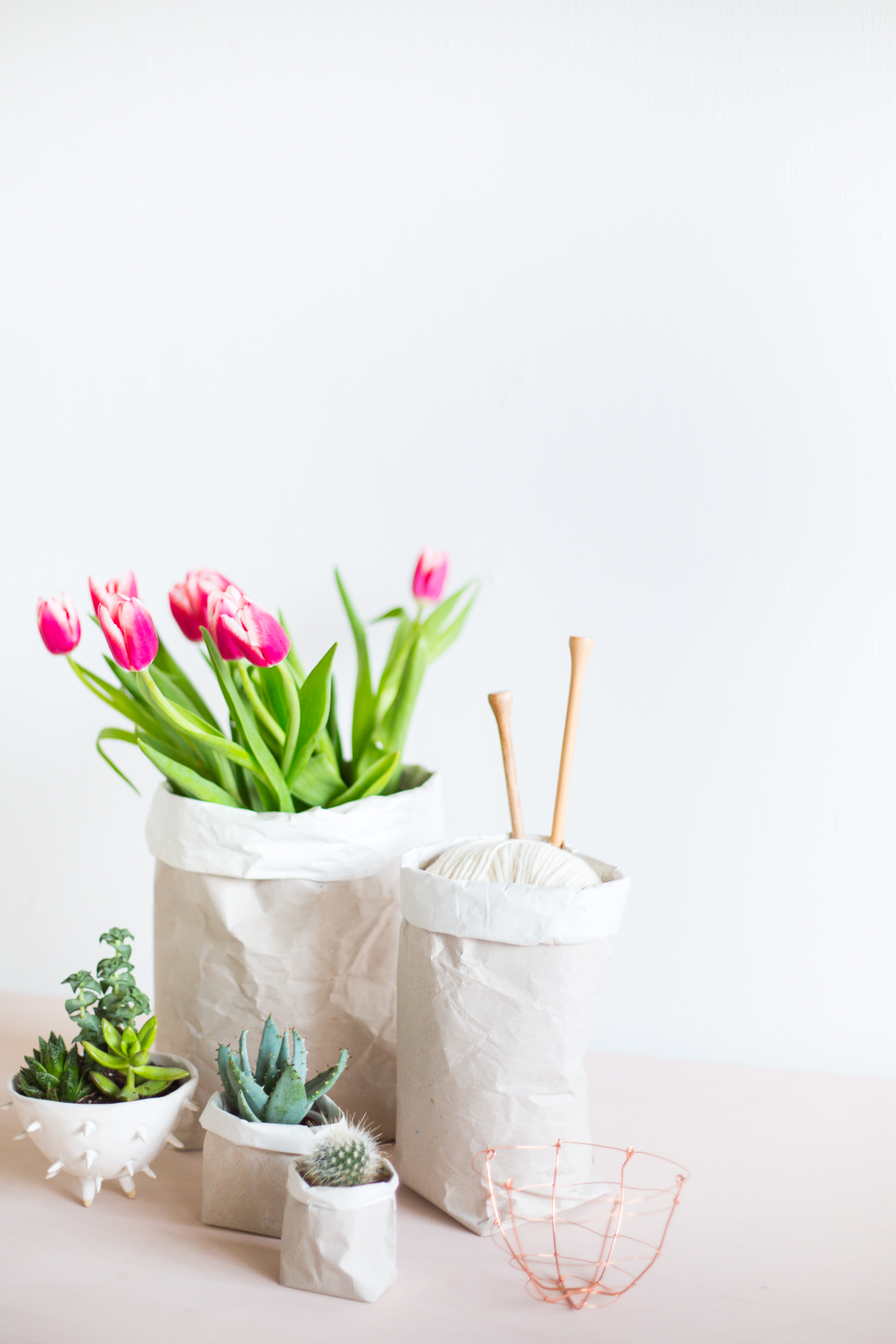 DIY Paper Bag Planters • Sage to Silver