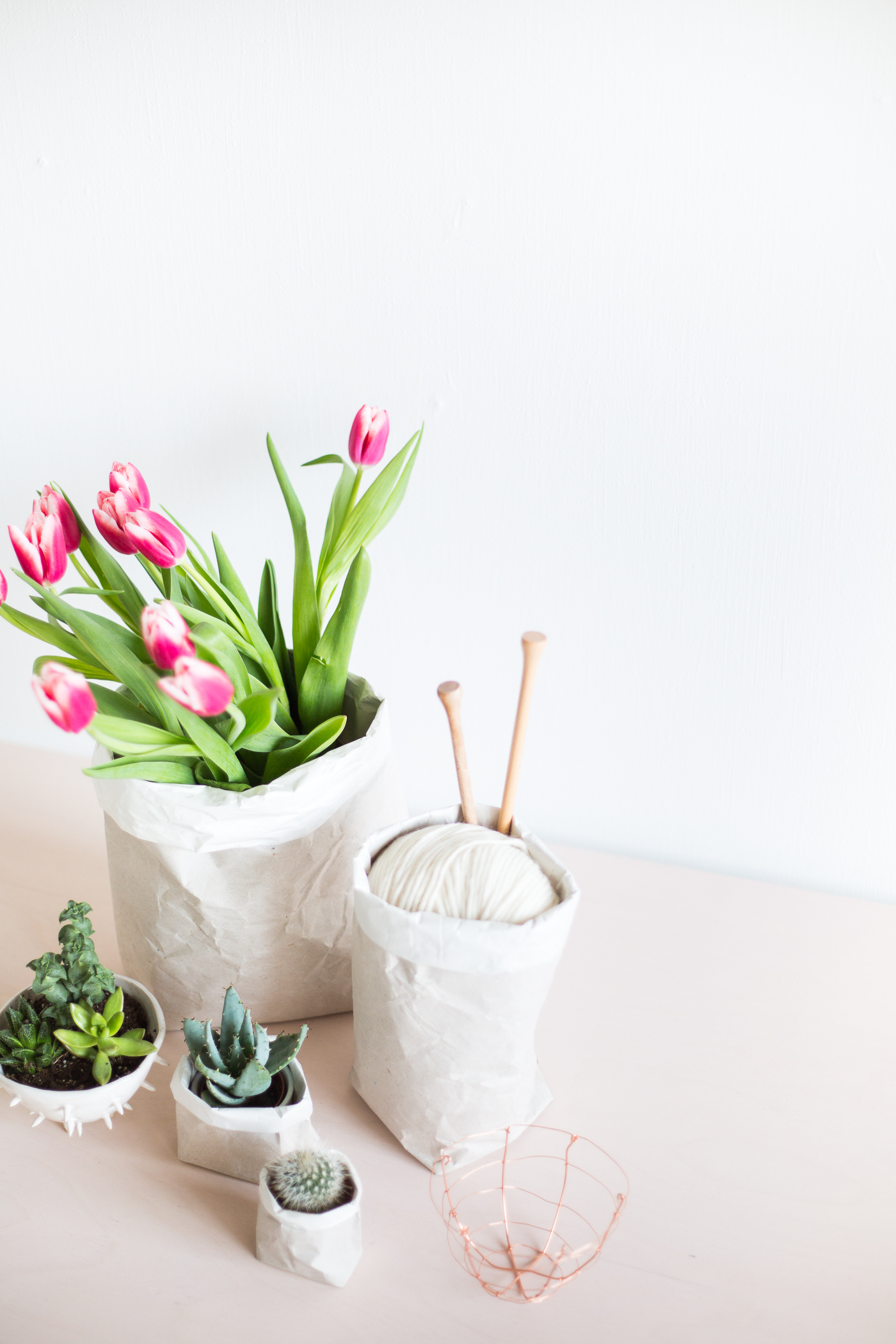 DIY Packing Paper Sack Planters | @fallfordiy