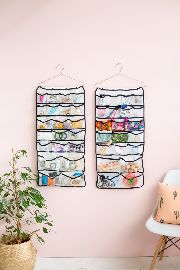 Organising your craft space | how to use hanging storage to stay tidy-3