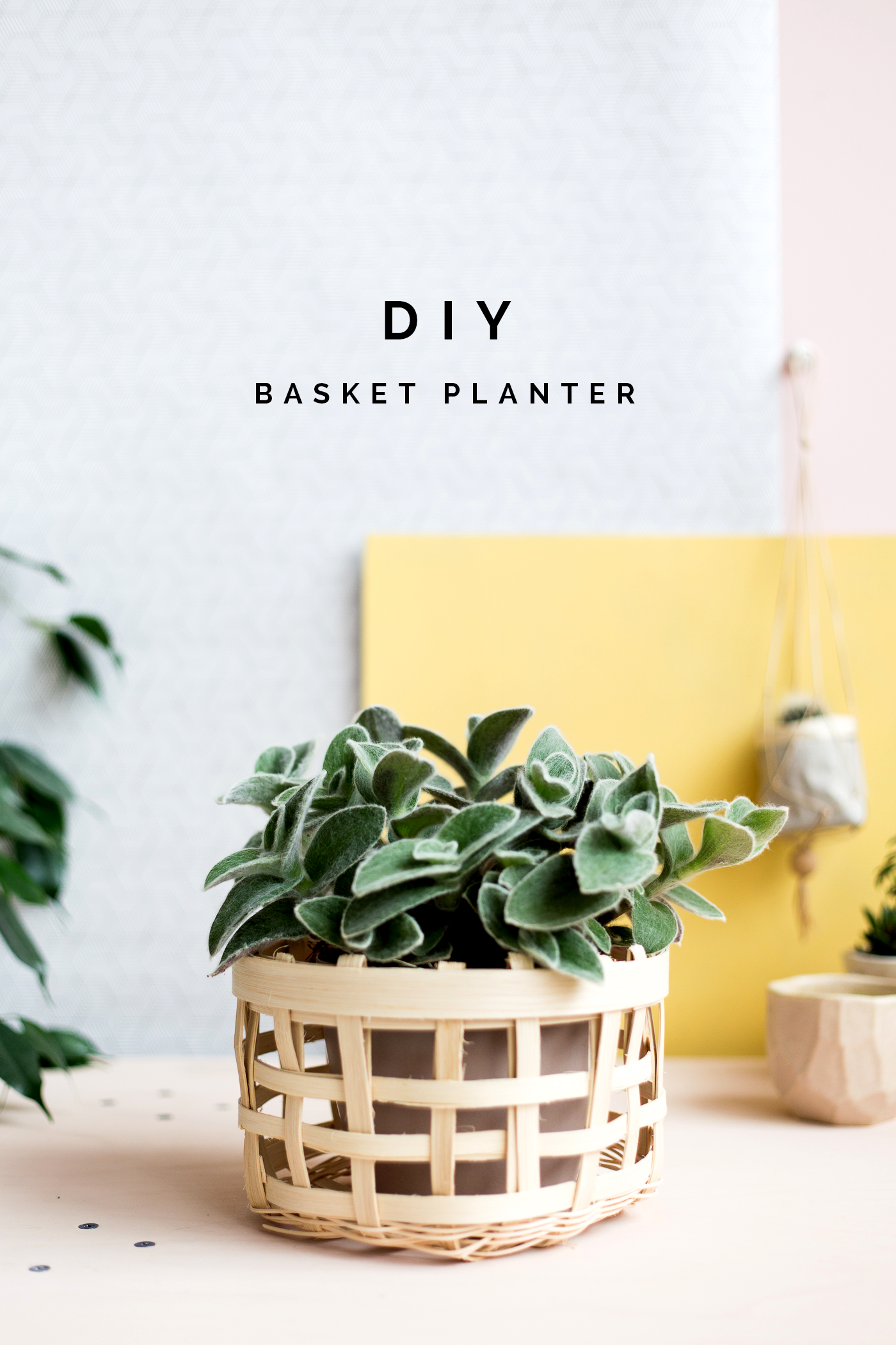 How to Turn a Woven Basket Into a Pretty Planter