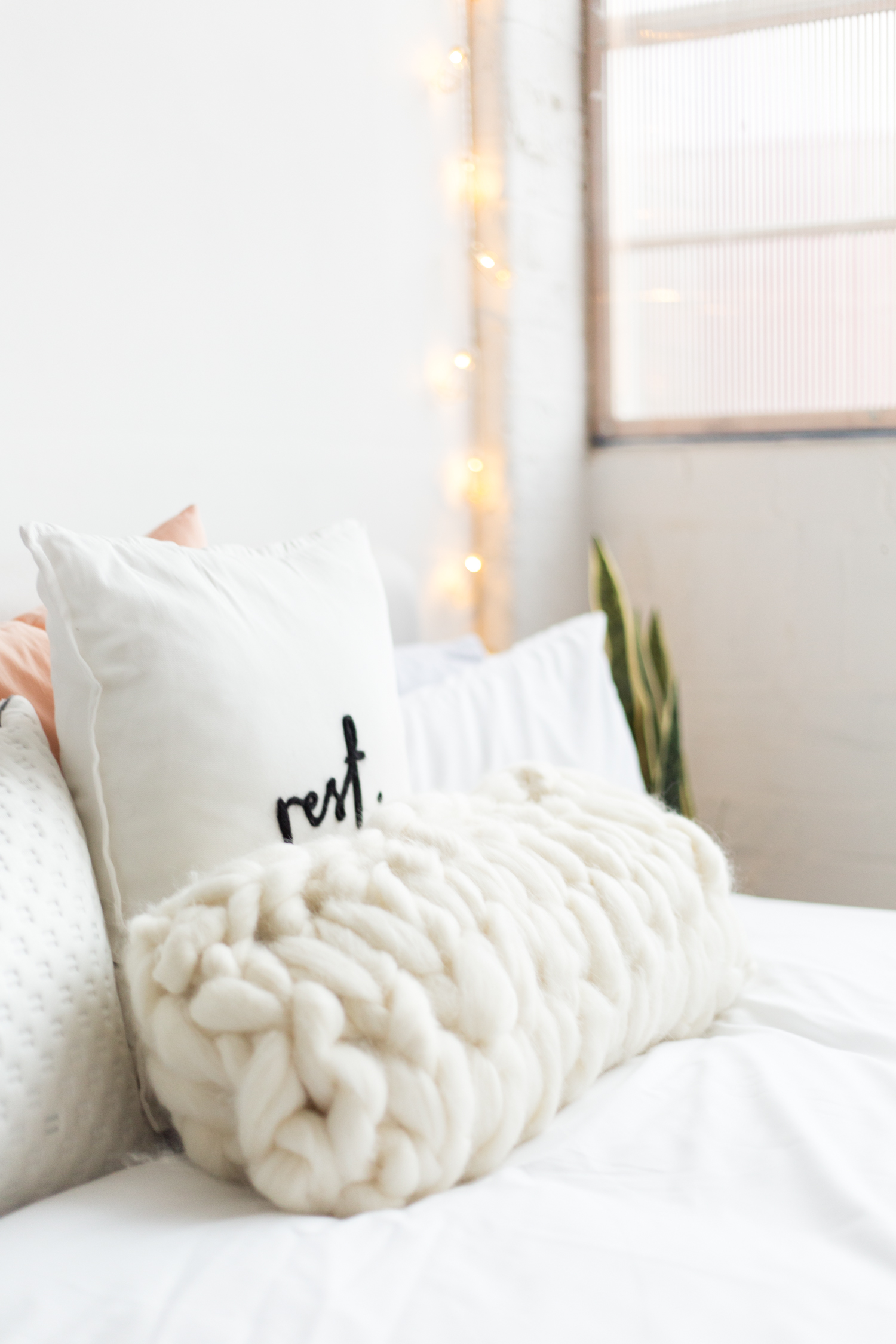 DIY Arm Knitted Big Wool Cushion Cover