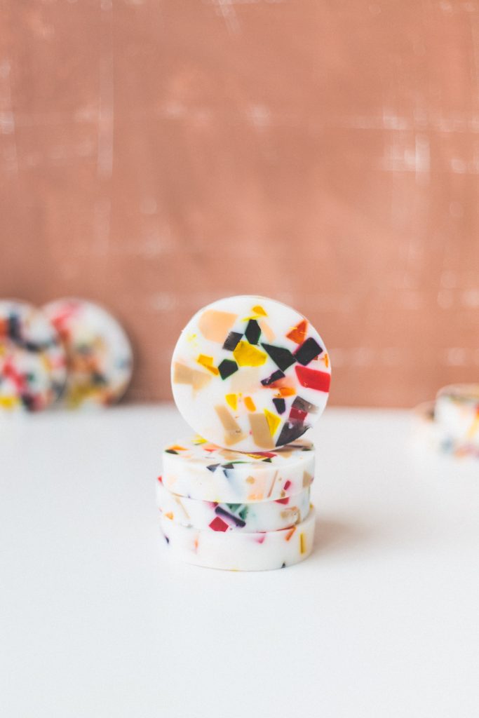 DIY Terazzo Style Soap Slices | @fallfordiy