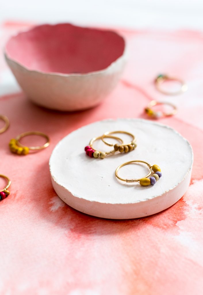 DIY Mini Beaded Rings | @fallfordiy