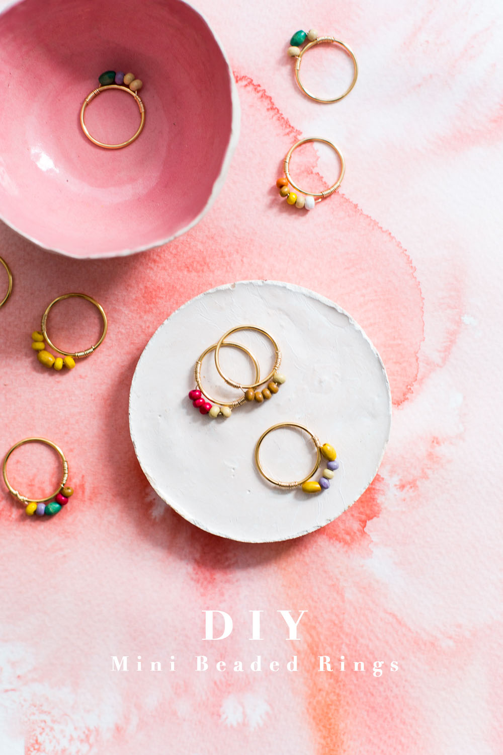 Make these DIY Mini Beaded Rings in just minutes over on @fallfordiy