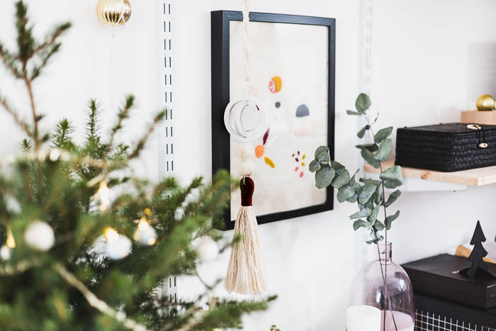 DIY Air Dry Clay Hanging Christmas Ornaments | @fallfordiy