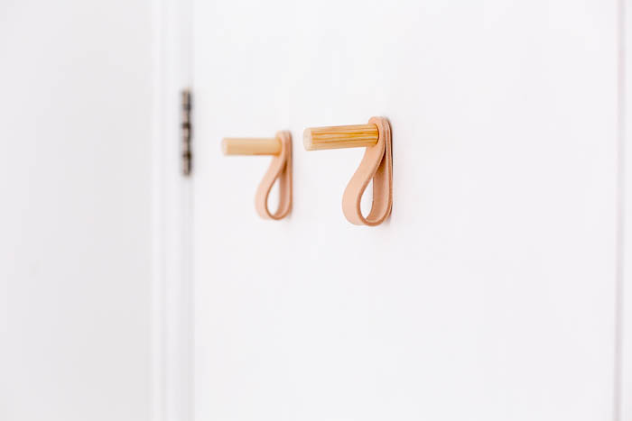 DIY Wood and Leather Door Hooks | @fallfordiy