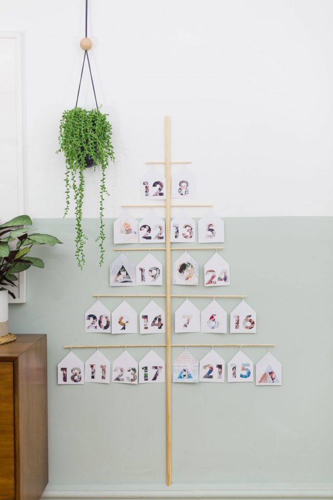 DIY Photo Tree Advent Calendar