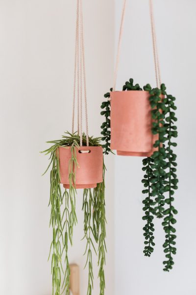 DIY Terracotta Clay Hanging Planters