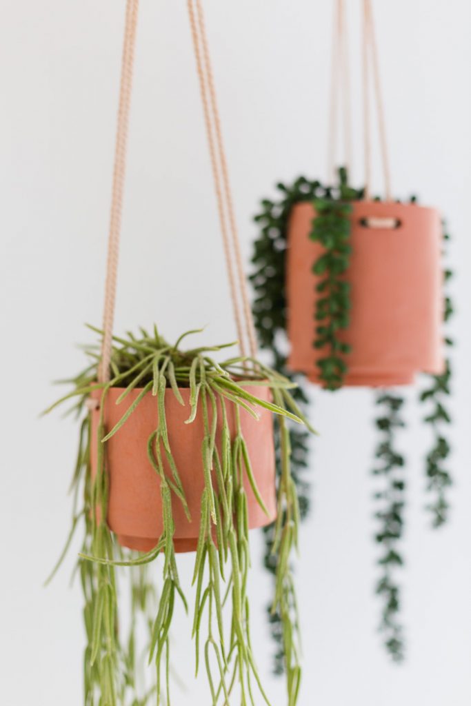 DIY Terracotta Clay Hanging Planters