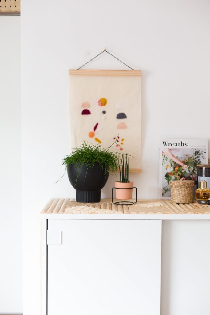 DIY Dowel Faced Cabinet IKEA Hack