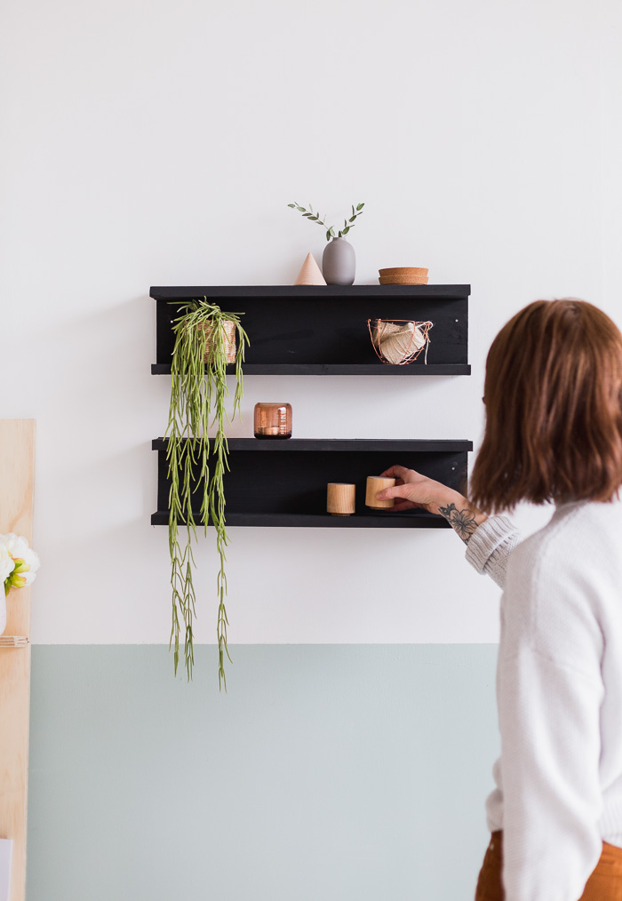 16 Easy and Stylish DIY Floating Shelves & Wall Shelves - A Piece Of Rainbow