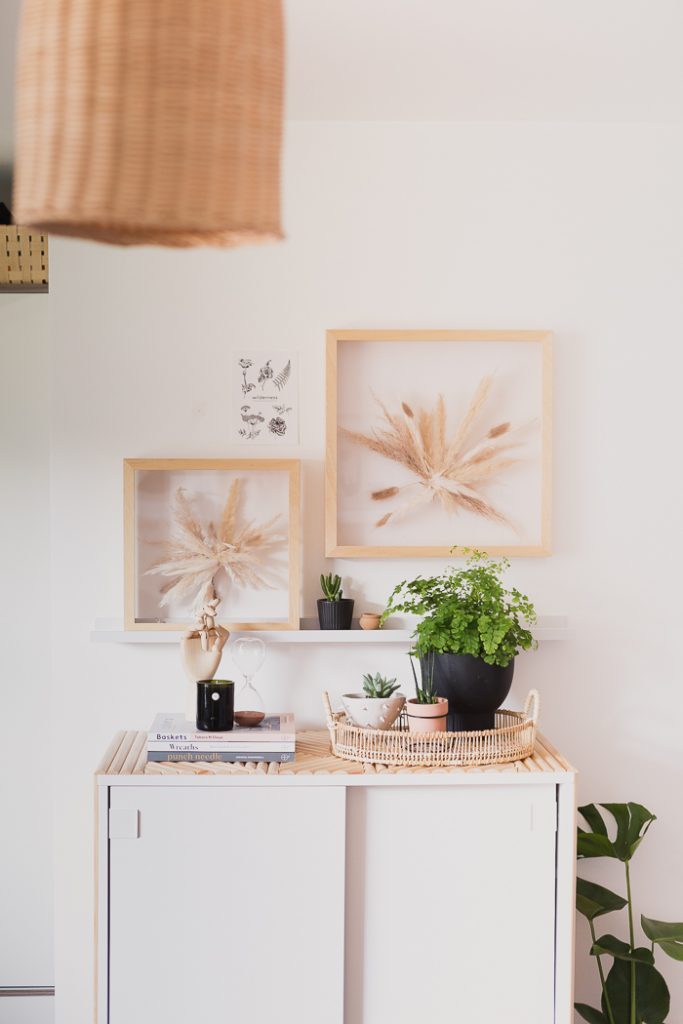 DIY Dried Grasses Suspended Framed Art