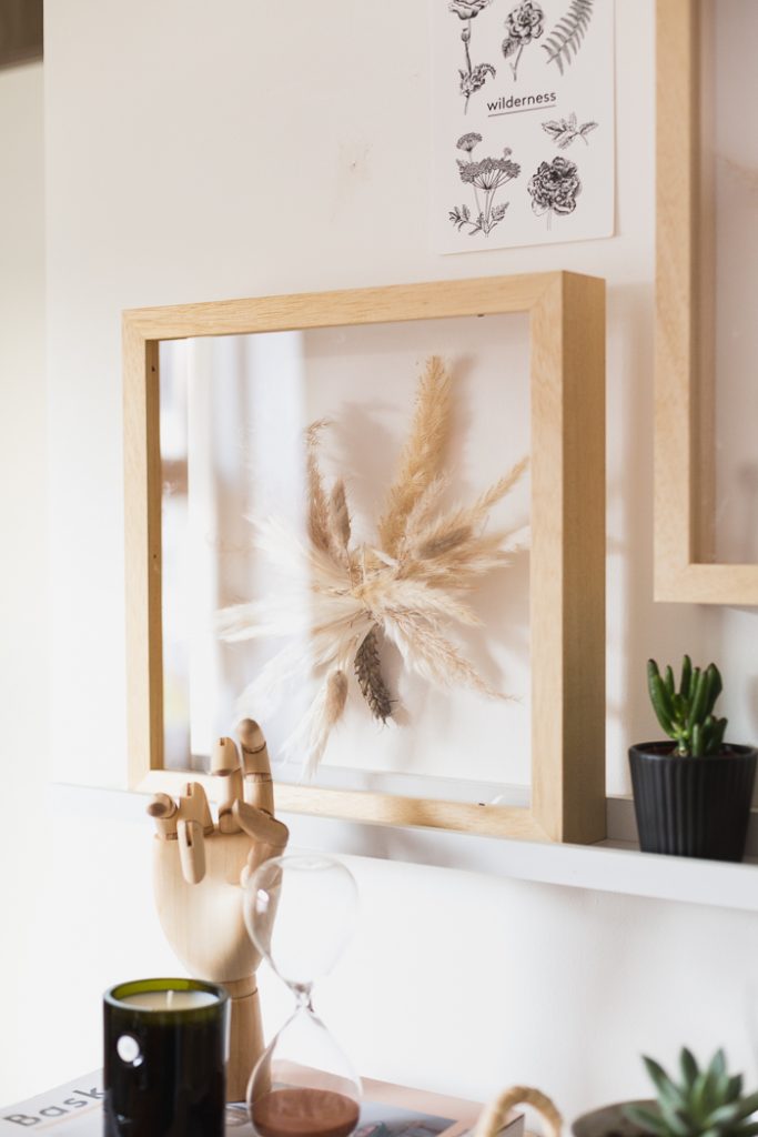 DIY Dried Grasses Suspended Framed Art